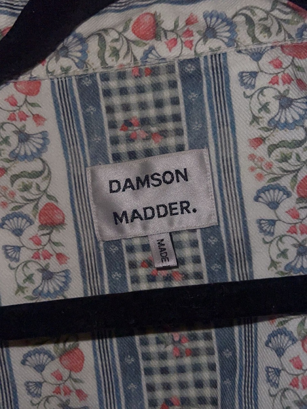Damson Madder Baxter Striped Floral Print Shirt Jacket US size 10/ UK size 14 - Picture 6 of 6